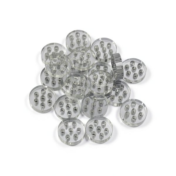 Heyous 20PCS 8mm Borosilicate Glass Lab Filter with Honeycomb Holes-0